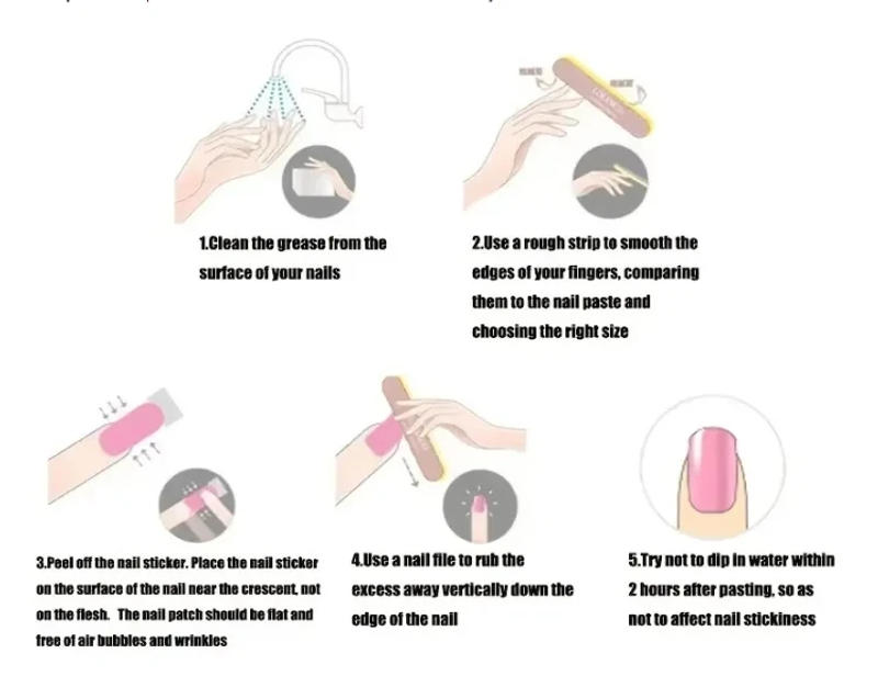 Description Picture 2 of item22Tips Summer Adhesive Full Cover Toenail Stickers DIY Color Diamonds Toe Nail Patch Decals Foot Nail Art Decoration