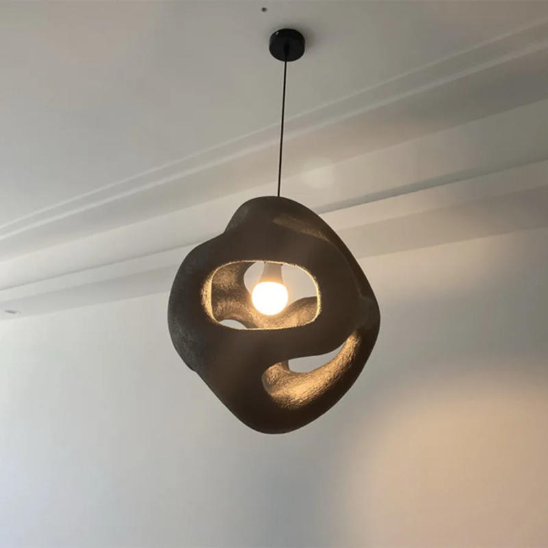 Description Picture 4 of itemNordic Handmade Wabi Sabi Restaurant LED Chandelier Japan Style Indoor Black Loft Hanging Light Kitchen Island Cafe Pendant Lamp