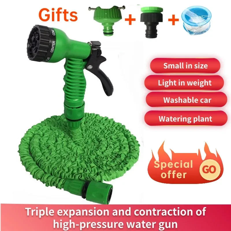 Description Picture 2 of item10m 5m Garden Hose Magic Water Pipes Home Garden Watering Hoses High-Pressure Car Wash 7 Water Spraying Functions Water Gun