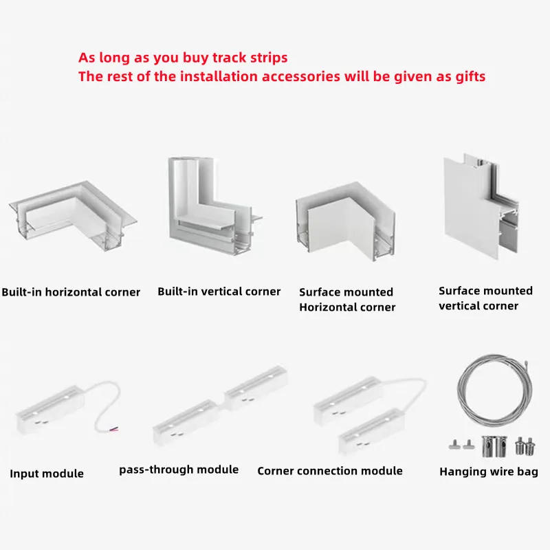 Description Picture 5 of itemPDQ Modern Magnetic Track Lights Embedded LED Spotlight Downlight Living Room Without Main Light Lighting Grille Lamp Series