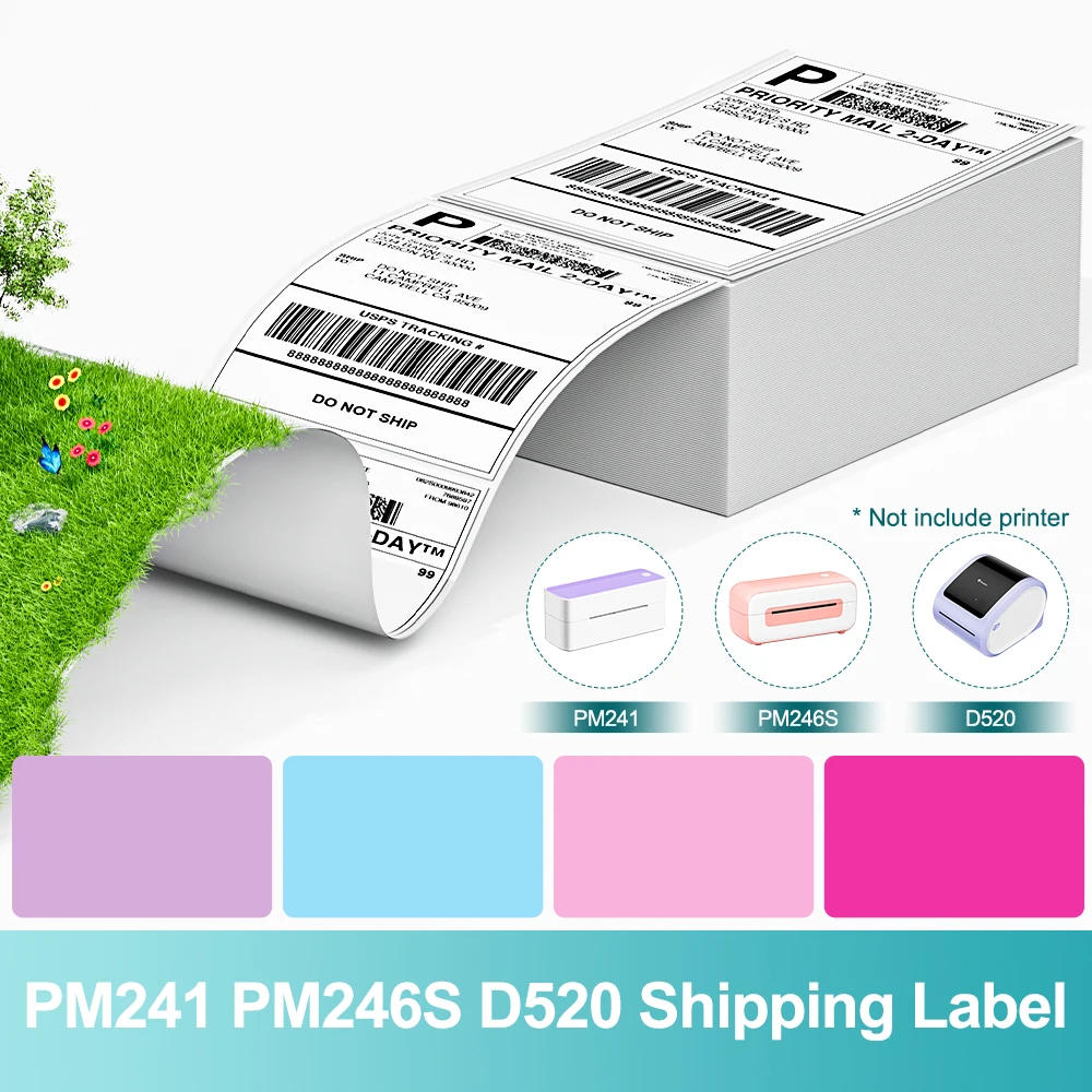 Description Picture 2 of itemPhomemo 4x6 Thermal Label Printer Paper 100x150mm Fan-Fold Labels Shipping Supplies for 241 246S Printer for Shipping Package