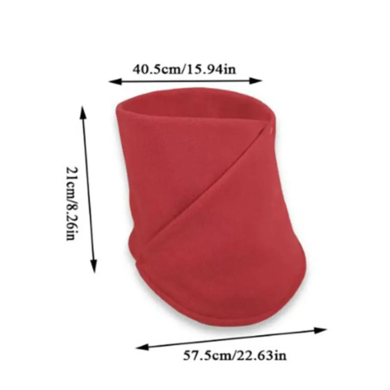 Description Picture 3 of itemDouble Layer Fleece Neck Scarf Thickened Warmth Autumn Neck Sleeve Men Scarf Women' Scarves Plush Winter Neckerchief Scarf Ring
