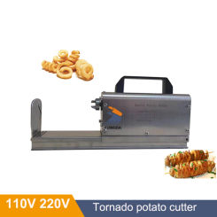 Electric 3 in 1Tornado Spiral Potato Twister Slicer Stainless Steel French Fries Cutter 110V 220V Hot Dog Potato Twister Machine
