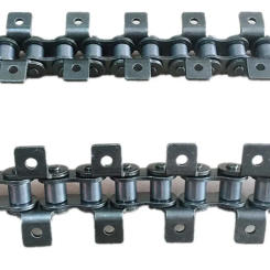 1PCS 1.5m Length 60 Links 16A-1 Double Side Single Hole Curved Plate Transmission Conveyor Roller Drive Chain with 2 Attachments