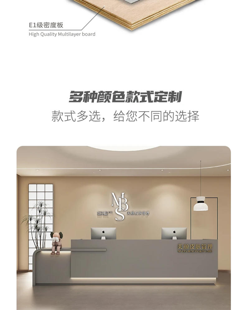 Description Picture 4 of itemModern Service Reception Desks Beauty Salon Executive Club Lectern Corner Reception Desks Shop Empfangstheke Luxury Furniture