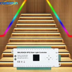 Indoor Stair Light Controller PIR Motion Sensor Dynamic Staircase Running Flow Light Max 32 Steps Intelligent House Ladder Lamp