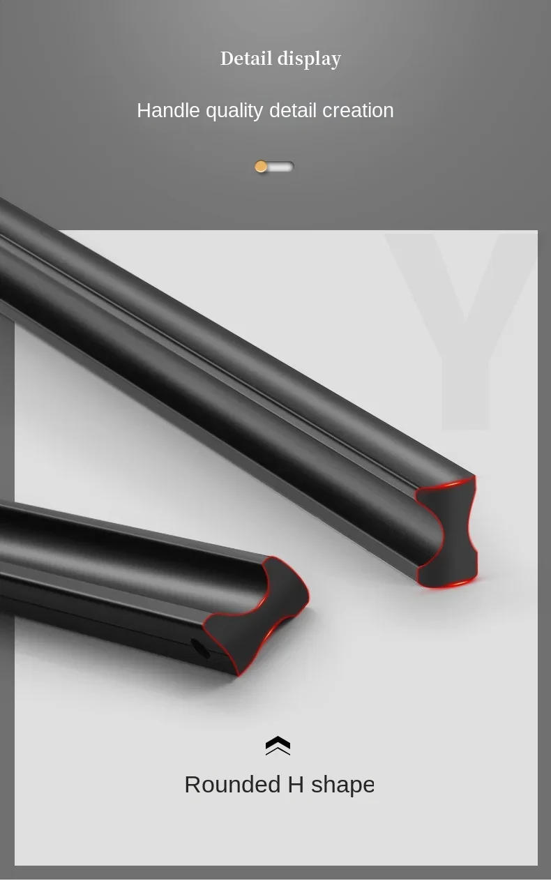 Description Picture 3 of itemModern Extended Bedroom Wardrobe Gold Handle Cabinet Door Handle Drawer Black Furniture Knob Grey Home Decoration