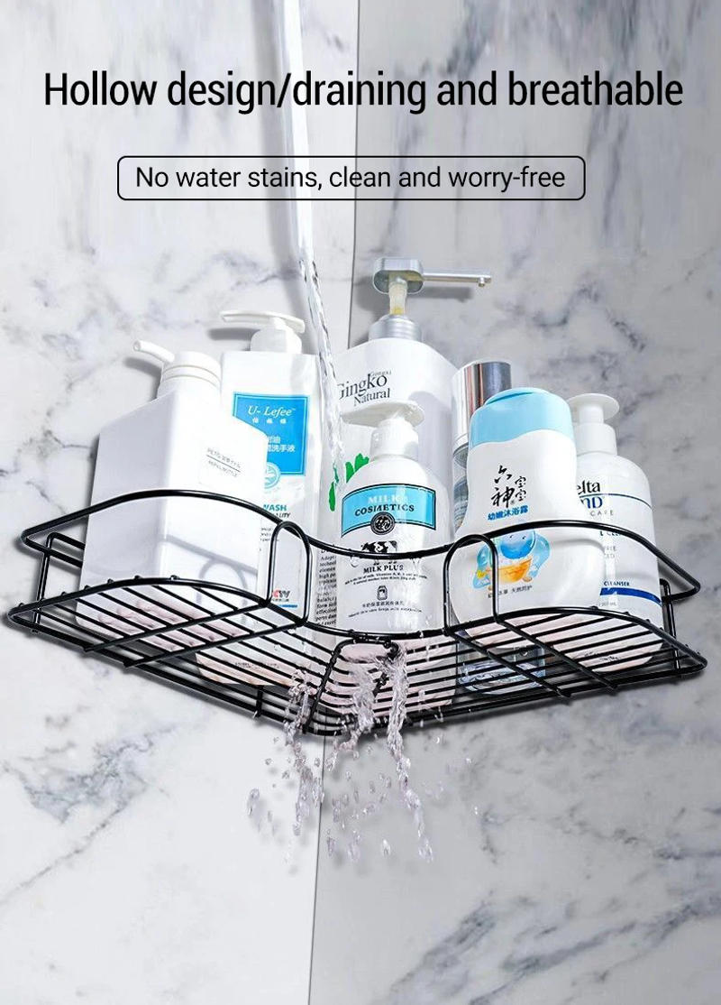 Description Picture 5 of itemBathroom Shelves No-drill Corner Shelf Shower Storage Rack Holder Shampoo Tray Stand Toilet Organizer Bathroom