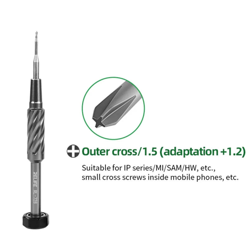 Description Picture 6 of itemRELIFE RL-728A RL-728B 2D Sturdy Repair Screwdriver Set for Mobile Phone and Laptop Strong Magnetic Bolt Driver Tools