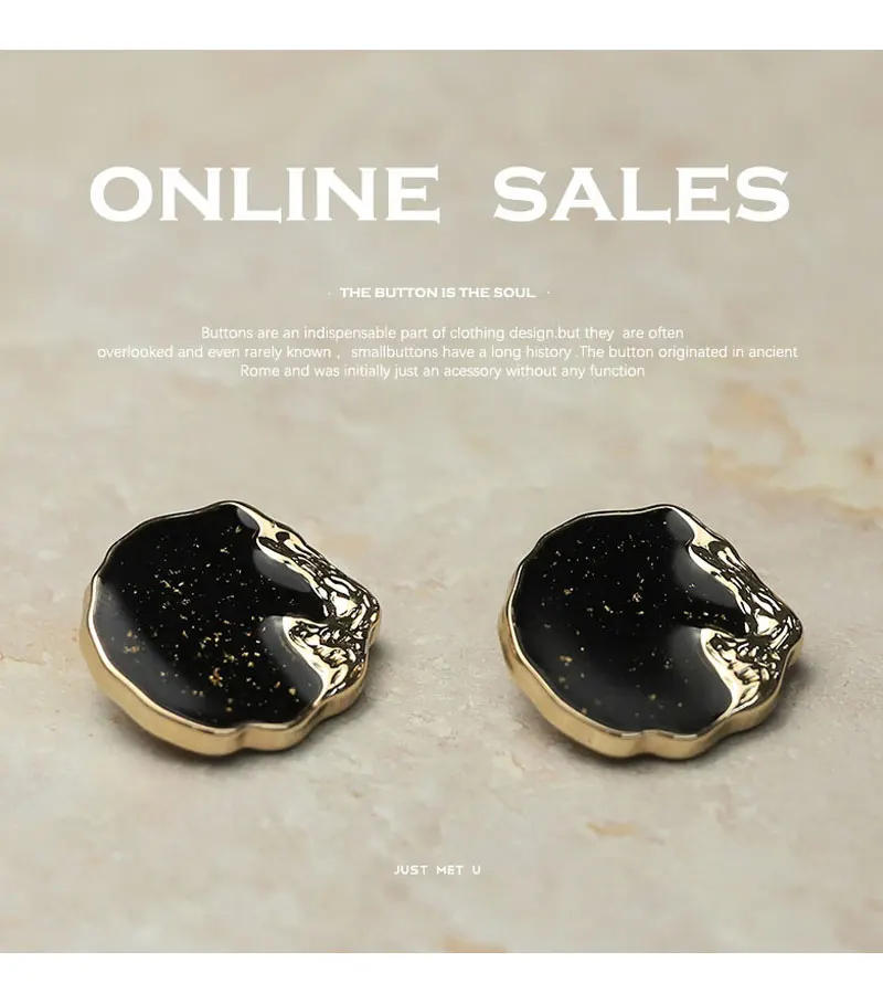 Description Picture 2 of item6pcs/Lot Luxury Metal Sewing Buttons For Women's Clothing Needlework Diy Crafts Supplies Blazer Skirt Decor Sewing Accessories