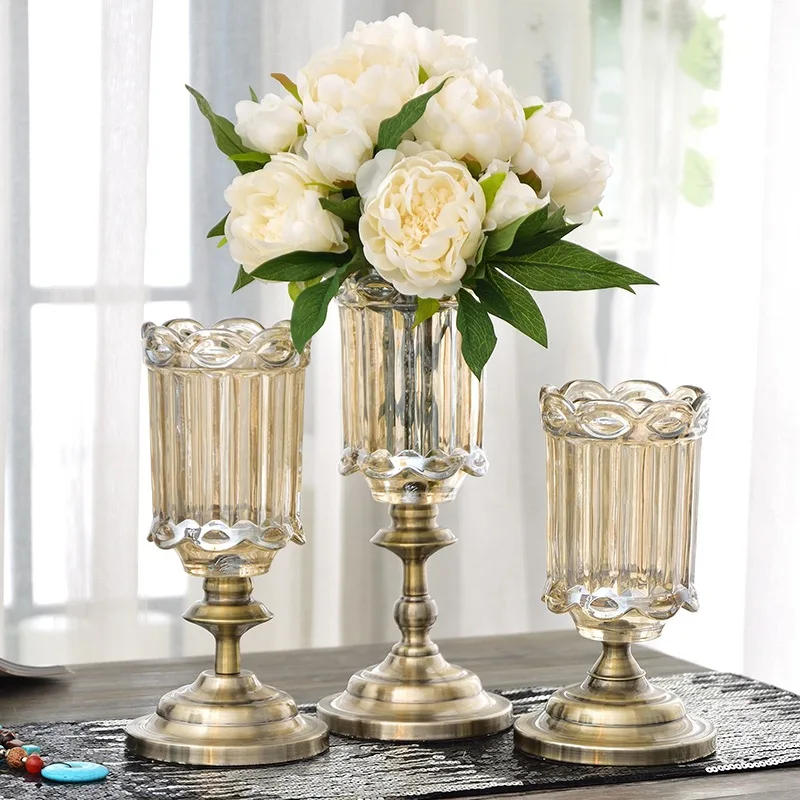 Description Picture 4 of itemGlass Vase Nordic Creative Decoration Crystal Table Flower Rose Vase Home Living Room Flower Arrangement Hydroponics Accessories