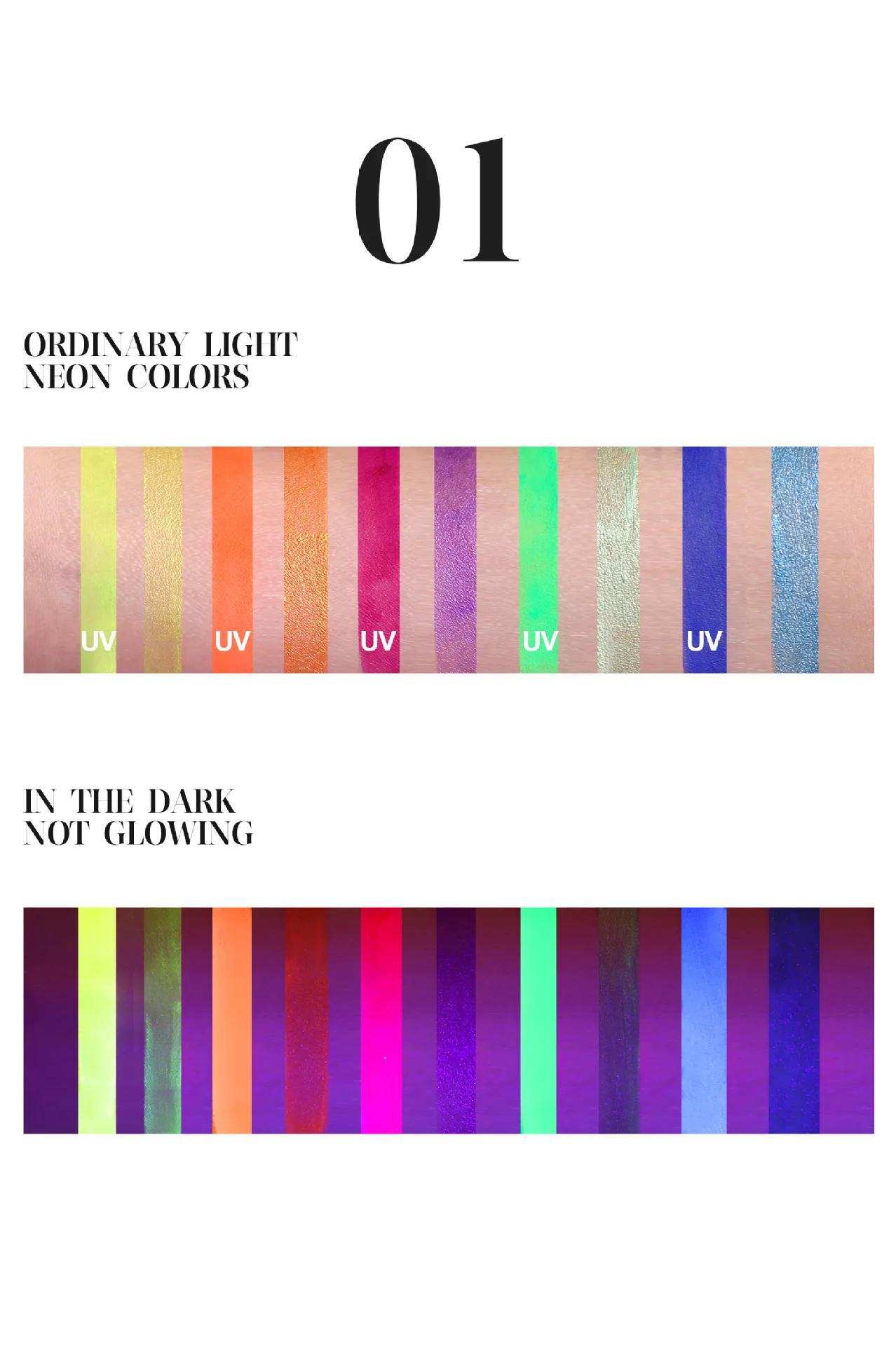 Description Picture 5 of item5 Colors Luminous Pigments, Luminous Neon Makeup Facial Painting,Suitable for Children and Adults for Halloween and Party