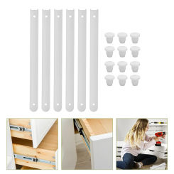 3 Sets Drawer Plastic Slides Side Mount Guides Accessories Rail 1950X150X080CM Hardwares Track White Rails