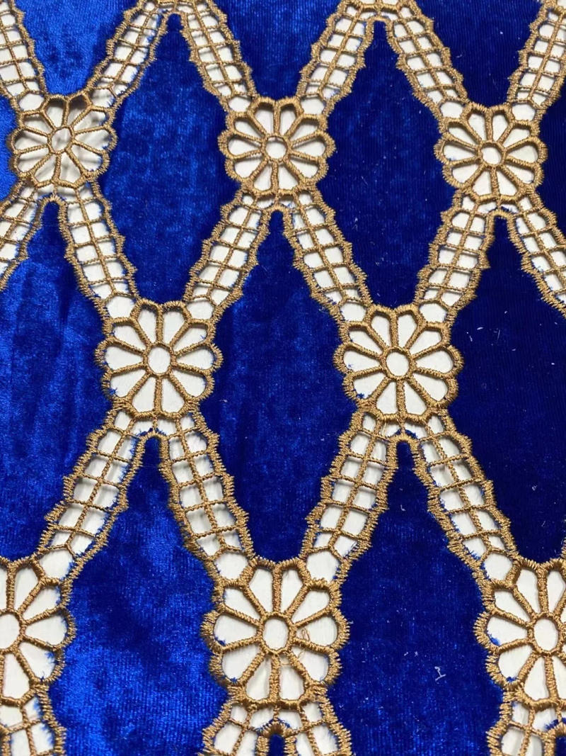 Description Picture 6 of itemAfrican Nigerian Tulle Lace Fabric with Sequins Embroidery, Sewing Guipure, Velvet Prom Dresses, High Quality, 5Yards DP0295