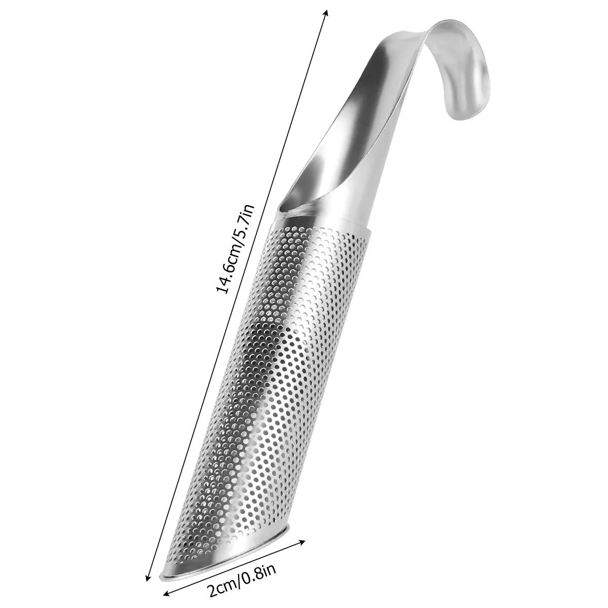 Description Picture 4 of itemStainless Steel Tea Infuser Long-Handle Pipe Design Metal Tea Strainer for Loose Tea Coffee Spice Filter Tea Steeper Accessories