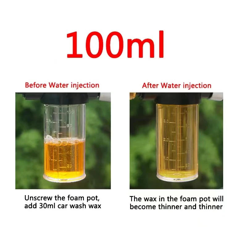 Description Picture 6 of itemGarden Hose Accessories Car Wash Clean Foam Pot Variable Flow Controls 100ML Water Gun Foam Pot Household Cleaning Tools