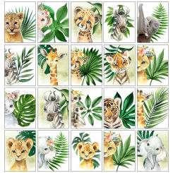 Animal Diamond Painting Plant Leaves Lion Zebra Giraffe Elephant Diamond Embroidery Mosaic Cross Stitch Home Decoration Gift