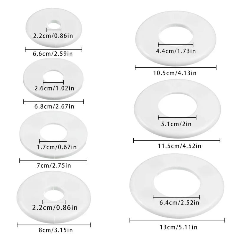 Description Picture 4 of item1Pcs Wall Wire Hole Cover Wall Hole Pipe Decorative Cover Splittable Self-adhesive