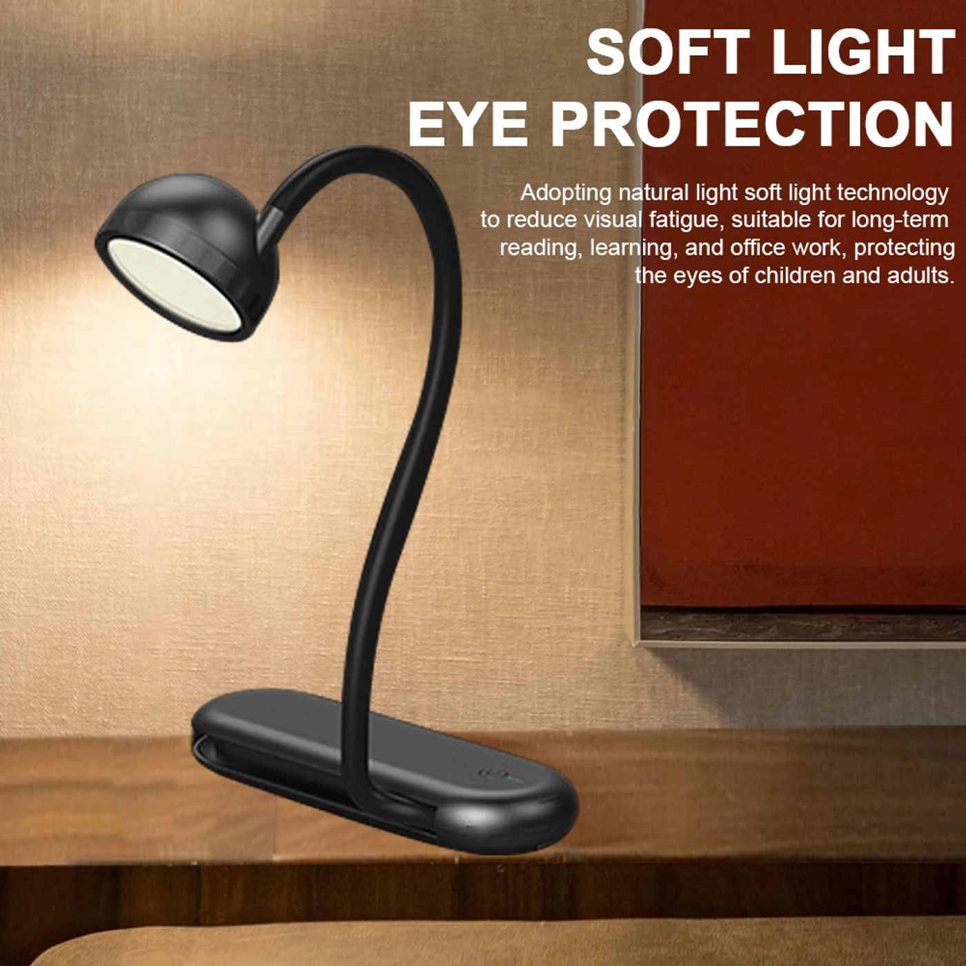 Description Picture 5 of itemLED Eye-Protection Reading Light Touch Control Rechargeable Portable Reading Light Foldable Eye Care Desk Lamp for Reading Study