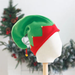 2024 Elf Christmas Hat with Metal Bell Decoration Christmas Santa Hats for Adults and Children Festival Navidad Natal Noel Prop