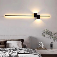 Modern LED Line Wall Sconce Minimalist Long Bedside Wall Light For Aisle Corridor Staircase Study Living Rooms Backdrop Fixtures