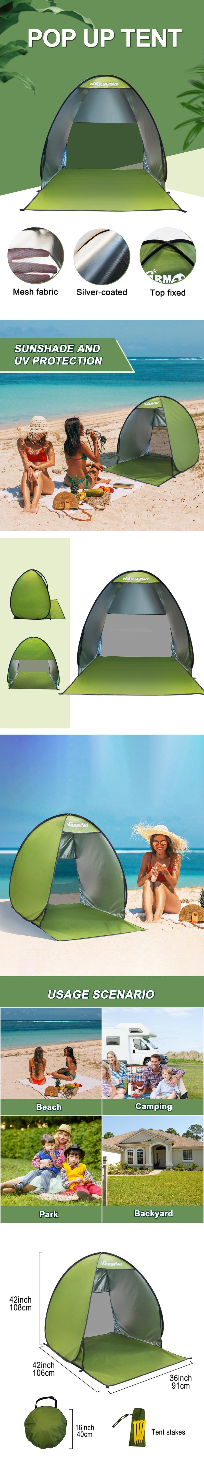 Description Picture 2 of itemPop-Up Beach Tent UV-resistant & Waterproof Sun Shade Shelter for Camping
