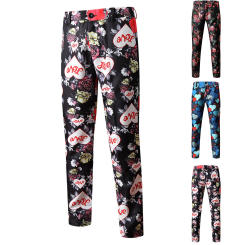 Fashion Valentine'S Day Printed Men Casual Pants Skinny Straight Leg Streetwear Man Trousers Y2k Clothes Pantalones Gym Work