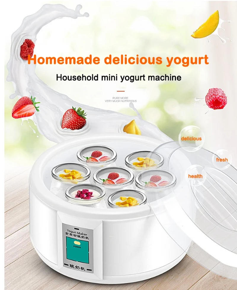 Description Picture 2 of item1.5L Electric Yogurt Maker Fermenter Automatic Multifunction Stainless Steel Liner Natto Rice Wine Pickle Machine 7 Yoghurt Cups