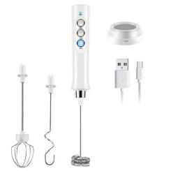 Electric Milk Frother Foam Maker Wireless Handheld Foamer Portable Rechargeable High Speeds Drink Mixer Coffee Frothing Wand