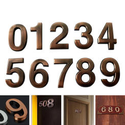 1pcs Exterior House Numbers Door Number Plate Apartment Self Adhesives Digits Office Address Residential Hotel Exterior Number