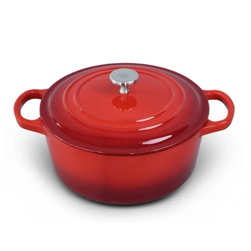 Description Picture 2 of itemEnameled Dutch Oven Pot with Lid,Cast Iron Dutch Oven with Dual Handles for Bread Baking,Cooking,Non-stick Enamel Coated Cookwar