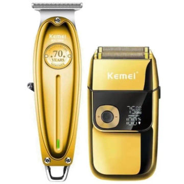 Kemei Professional Hair Clipper Set Rechargeable Electric T9 Hair Cutting Machine Beard Trimmer Shaver Cordless Barber Shop