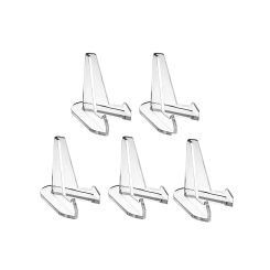5 Pcs Display Stand Small Plates Transparent Homes Museums Shop Casement Acrylic Display Coins For Exhibitions