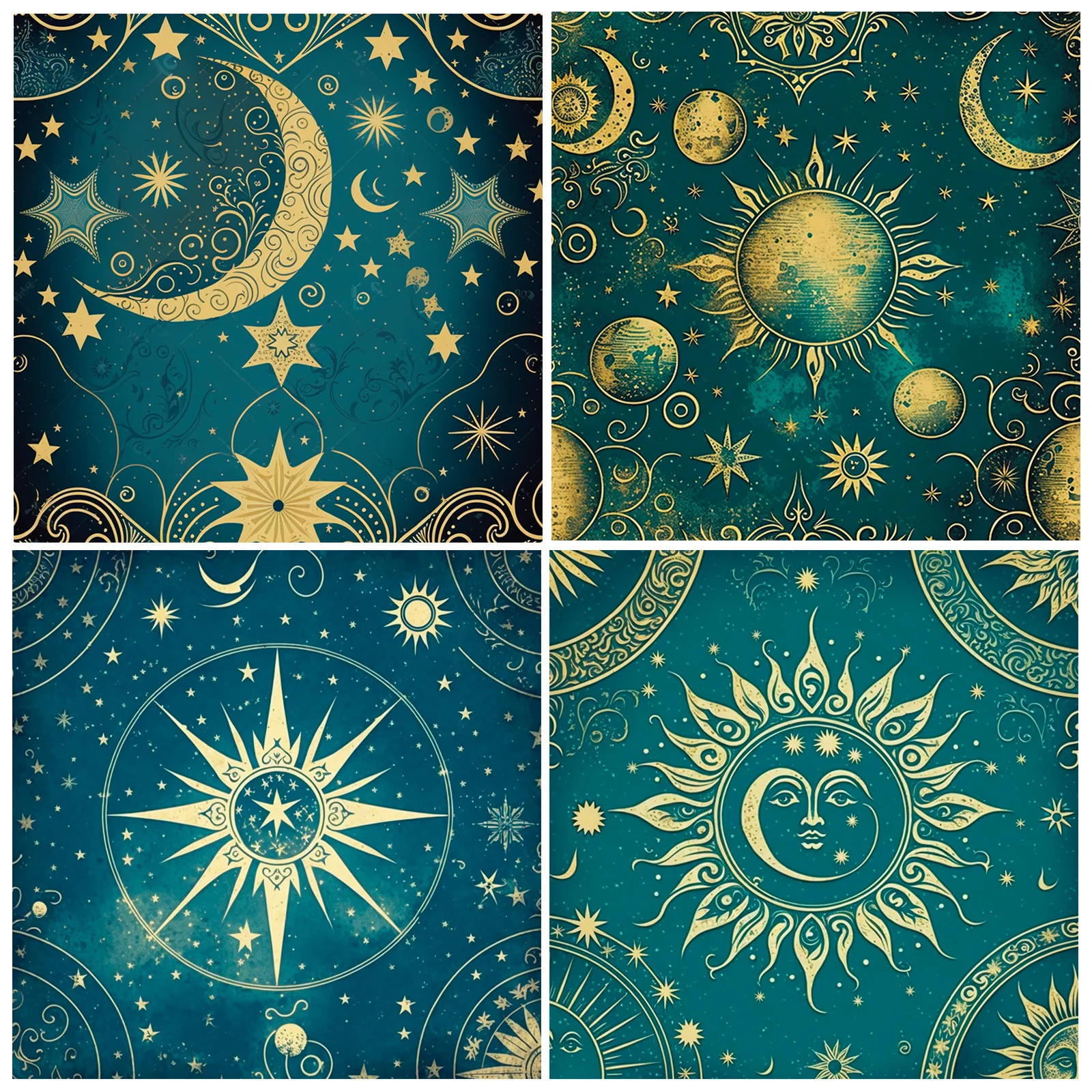 Description Picture 6 of item12pcs Tarot Starry Sky Scrapbooking Papers Pack DIY Album Background Crafts Supplies Paper Pads Card Making Scrapbook Material