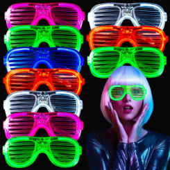 10-50 Pcs Light Up LED Glasses Bulk 6 Colors Glow Glasses Glow in The Dark Party Supplies Neon Party Favors for Kids Adults