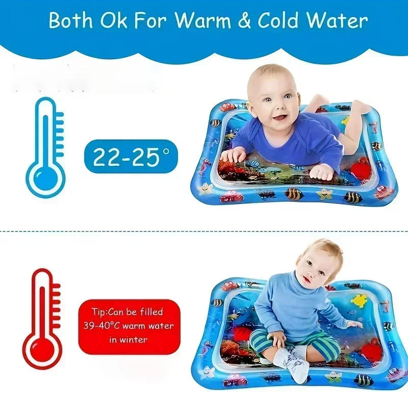 Description Picture 3 of itemBaby Water Play Mat PVC Inflatable Cushion Infant Tummy Time Summer Toddler Water Pad Kids Early Education Developing Toys Gift
