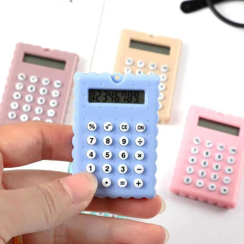 Description Picture 2 of itemBattery Mini Calculator High Quality 8-Digit Display Biscuit Shape Scientific Calculators Mini Battery Calculator Stationery
