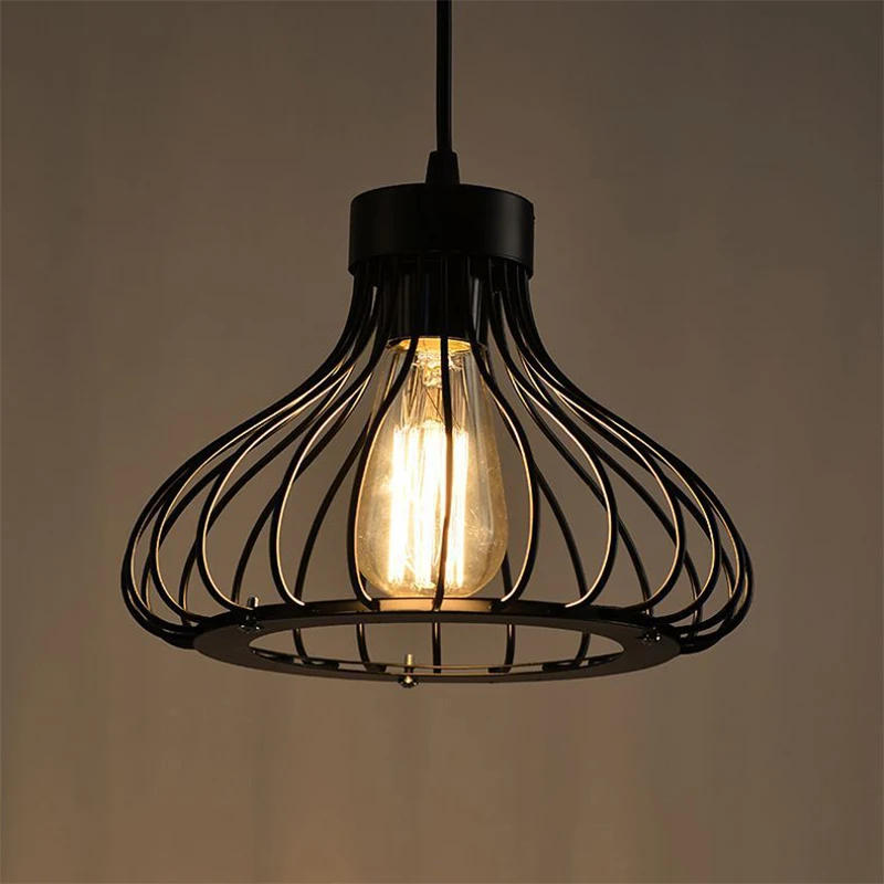 Description Picture 5 of itemRetro Creative Pendant Light Fixtures Industrial Rustic Iron Ceiling Light with Petal Lampshade for Kitchen Island Bedroom Hotel