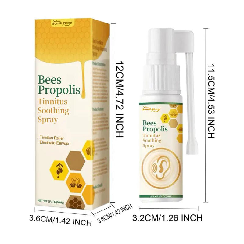 Description Picture 5 of item60ml Bees Propolis Tinnitus Soothing Spray Softening Earwax Spray Ear Discomfort Care Spray Gentle Cleaning For Earwax Ears