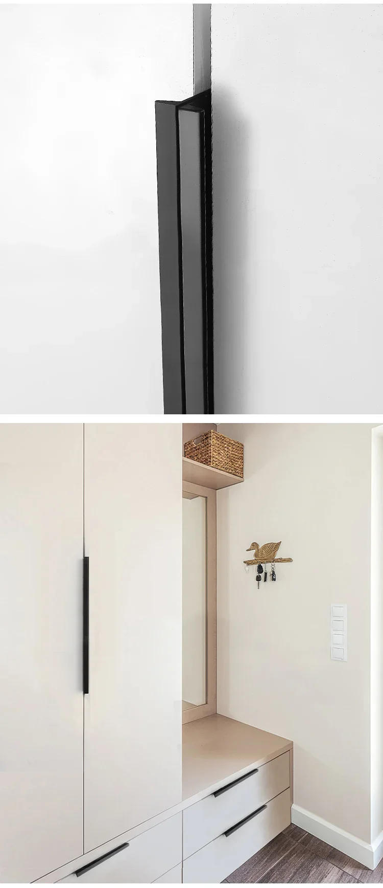 Description Picture 6 of itemHidden Cabinet Pulls Aluminum Alloy bedroom furniture handle Kitchen Cupboard Handles Drawer Knobs Hardware