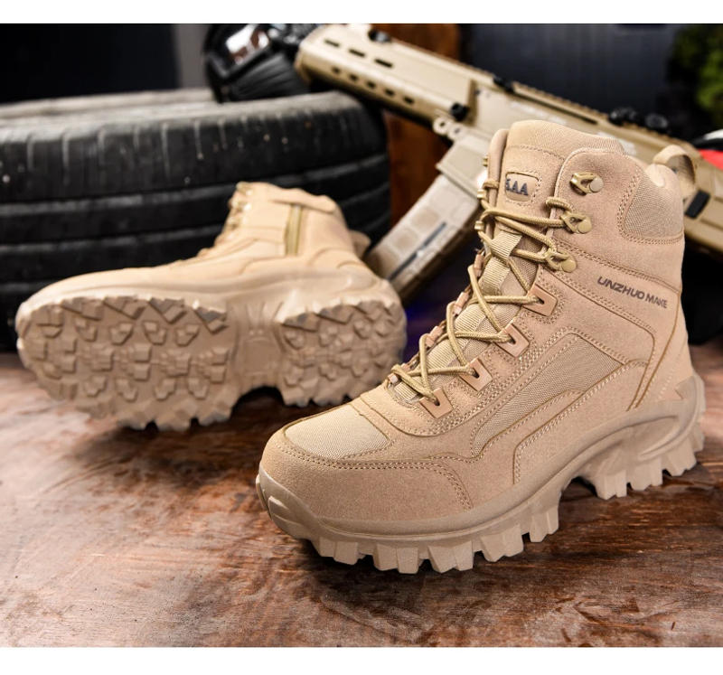 Description Picture 3 of itemMen's outdoor hiking boots, desert top tactical boots, military boots, special forces hiking boots, anti slip and warm work boot