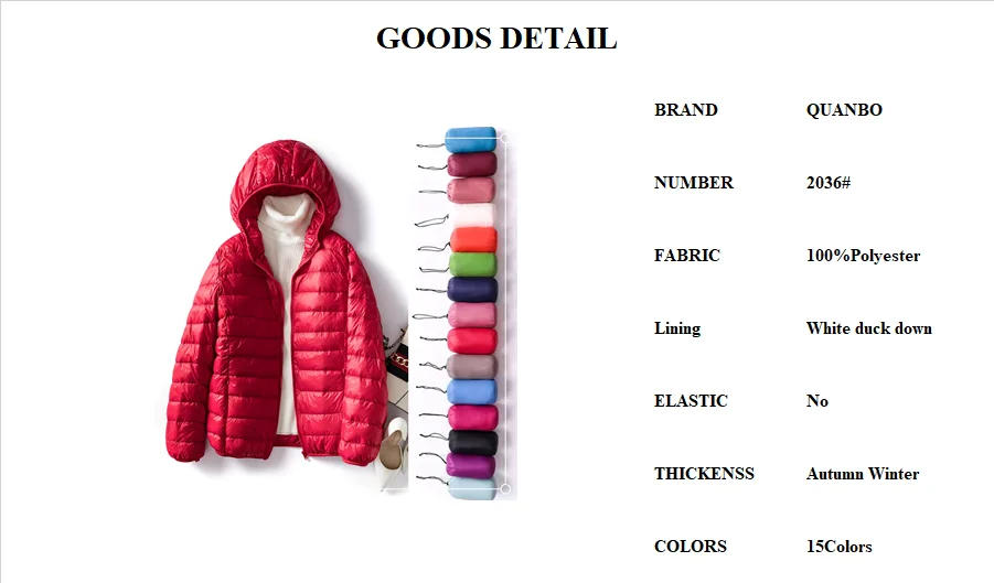 Description Picture 2 of itemOver Size 5xl 6xl 7xl Women Ultra Lightweight Packable Autumn Winter Warm Jackets 2023 New Arrivals Female Slim Short Down Coat