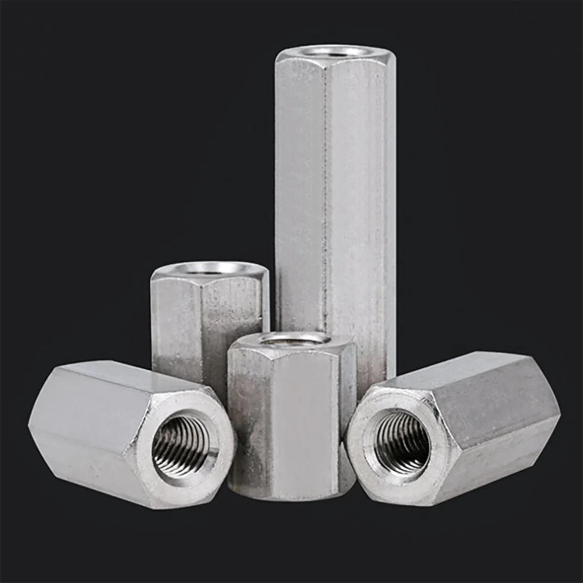 Description Picture 6 of item304 Stainless Steel Hexagon Extension Nut / Connector Screw Cap M4M5M6M8M10M12-M24