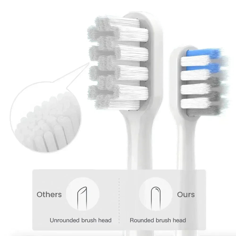 Description Picture 4 of item4PCS Replacement Brush Heads For Xiaomi Mijia T200 Sonic Electric Toothbrush Head Soft Bristle