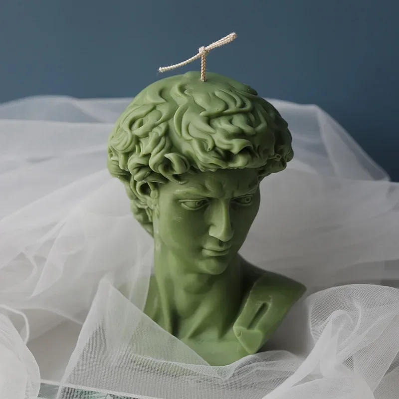 Description Picture 5 of itemSmall David Silicone Candle Mold 3D Portrait Human Candle Making Soap Clay Plaster Resin Mould Home Craft Decorative Gifts