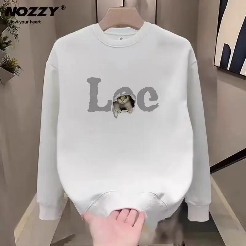 Description Picture 6 of itemAutumn and winter warm street hoodies fashionable mens clothing womens casual round-neck hoodies letter-printed sports tops