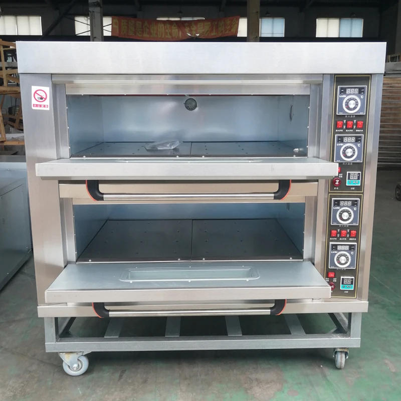 Description Picture 6 of item2 Layers 4 plates Oven Electric Gas Multilayer Commercial Household Bakery Toaster Pizza Timing Baking Kitchen Appliances