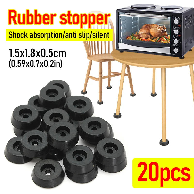 Description Picture 2 of item20Pcs Rubber Table Chair Leg Pads Non-Slip Shock-Absorbing Furniture Feet Protector Feet Pads For Home Floor Tile Garden Office