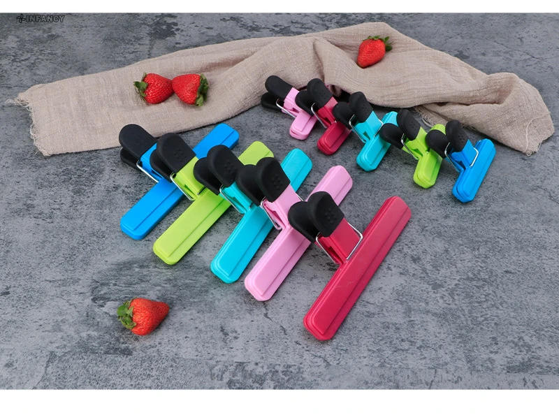 Description Picture 4 of itemPortable Bag Clips Kitchen Storage Food Snack Seal Sealing Bag Clips Sealer Clamp Plastic Tool Kitchen Organization Accessories