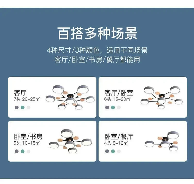 Description Picture 4 of itemLiving Room Lamp Restaurant Nordic Makaron Simple Modern Ceiling Creative Personality Bedroom LED Pendant